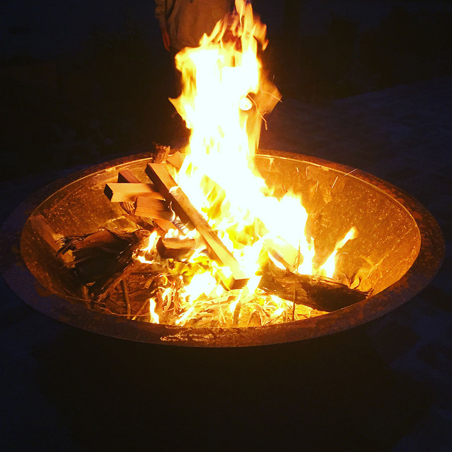 Firepit-Dish-Burning - Steelscape